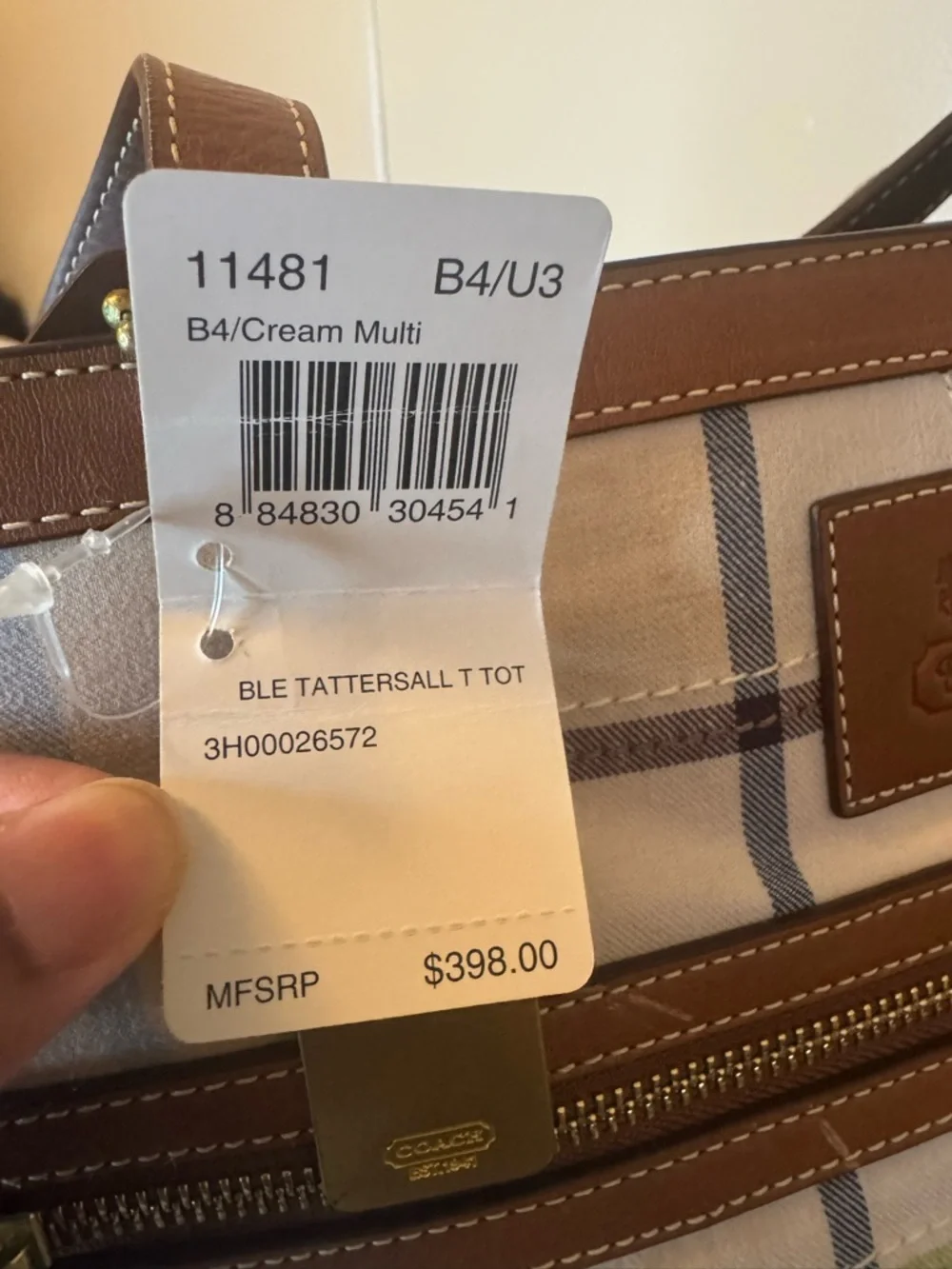 COACH Peyton Tattersall Weekender Tote Bag - Picture 12 of 13